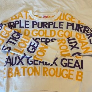 LSU TIGERS WHITE SWEATER